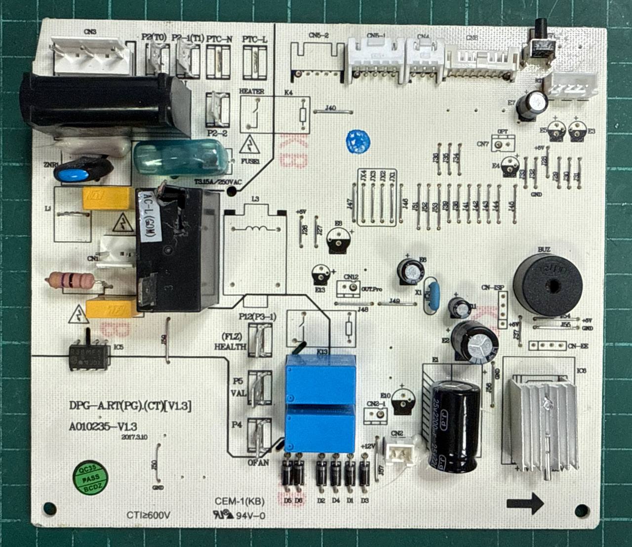 Плата управления  TCL DPG-A.RT (PG) (CT) A010235-V1.3